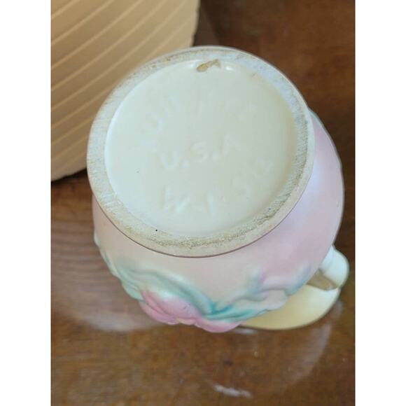 Vintage Hull Art Pottery Vase, Embossed Wildflower, Double Handle, W-1 5-1/2" - Picture 6 of 6